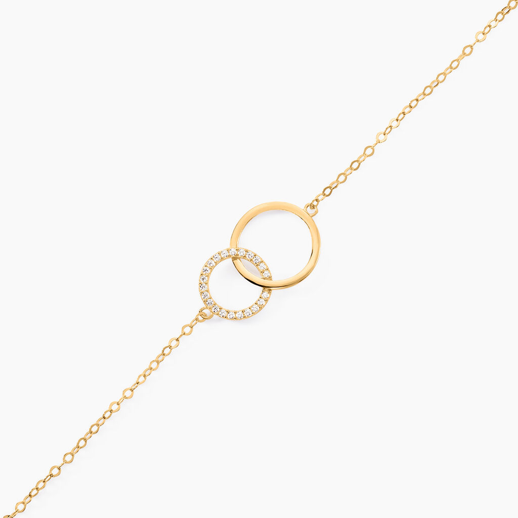 Bracelet Or Jaune Nesrine Oxydes - Bracelets Femme | Histoire d&rsquo;Or