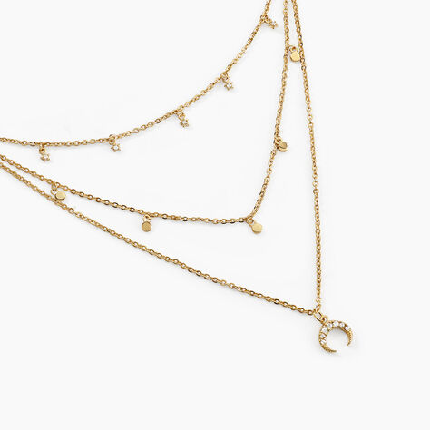 Collier Sadhba Plaqué Or Jaune Oxyde De Zirconium - Colliers doubles et triples chaînes Femme | Histoire d’Or