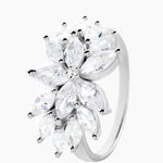 Bague Glow Up Argent Blanc Oxyde De Zirconium - Bagues avec pierre Femme | Histoire d&rsquo;Or