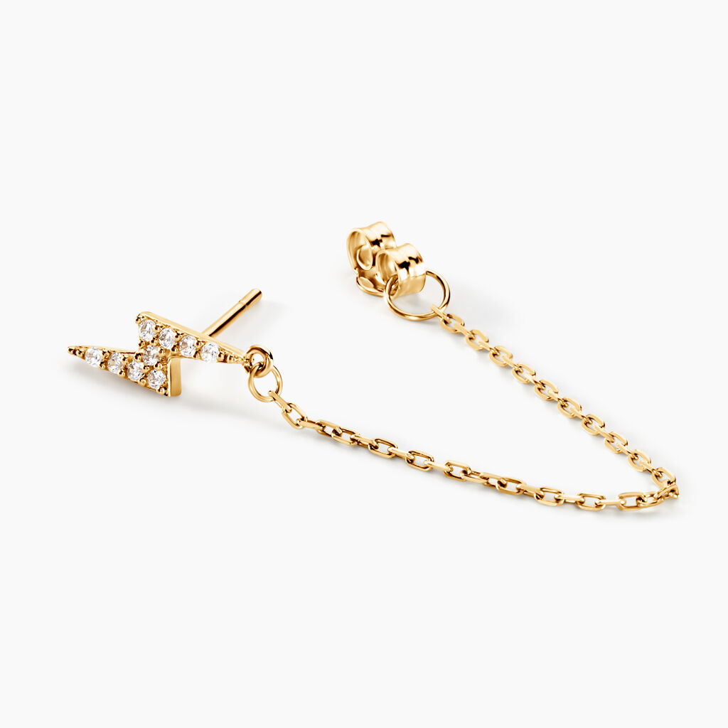 Boucle D'oreille Unitaire Fionola Or Jaune Oxyde De Zirconium - Ear cuffs Femme | Histoire d’Or