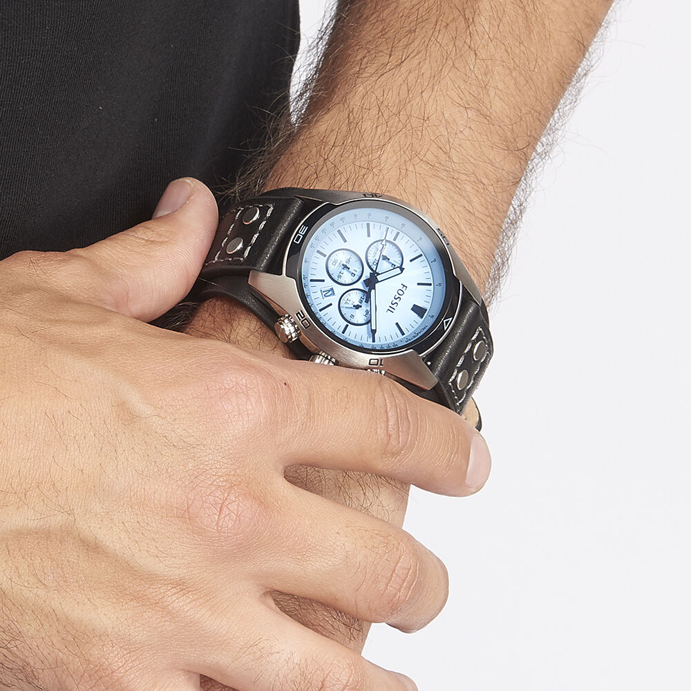 Montre FOSSIL The Minimalist Homme en Cuir Bleu FS5789 - Tempka.com