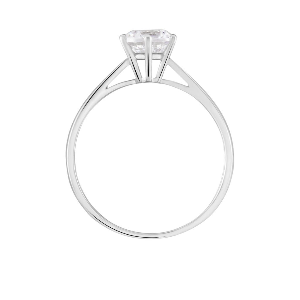 Solitaire Or Blanc Laurian Oxyde De Zirconium Blanc - Bagues solitaires Femme | Histoire d&rsquo;Or