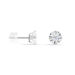 Boucles D'oreilles Puces Eddie Or Blanc Oxyde De Zirconium - Clous d'oreilles Femme | Histoire d’Or