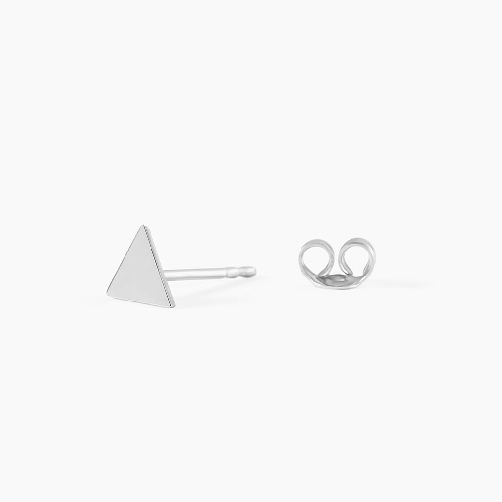 Boucles D'oreilles Puces Trilia Argent Blanc - Boucles d'oreilles fantaisie Femme | Histoire d’Or