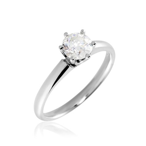 Bague Solitaire Samantha Or Blanc Diamant - Bagues solitaires Femme | Histoire d’Or