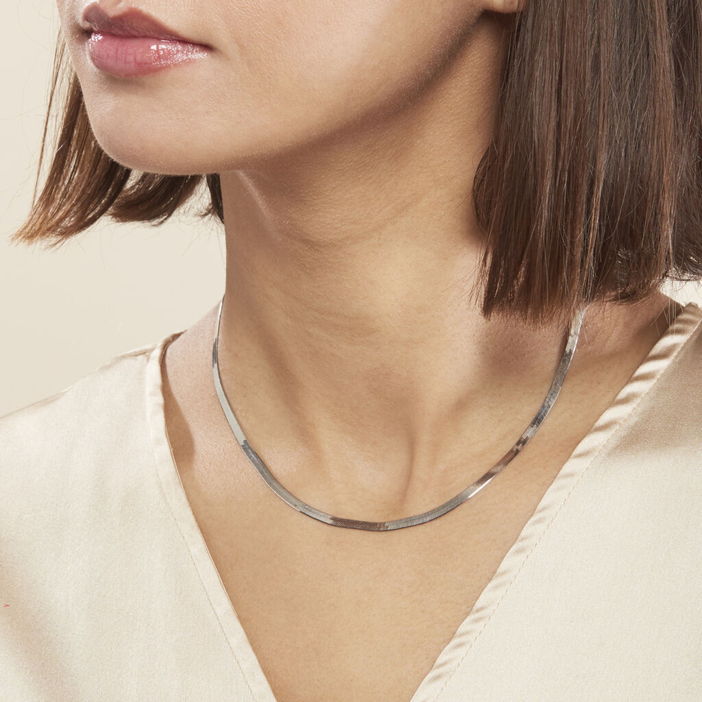 Collier Clemance Argent Blanc - Chaines Femme | Histoire d’Or