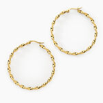 Creoles Acier Dore Antonello - Boucles d'oreilles cr&eacute;oles Femme | Histoire d&rsquo;Or