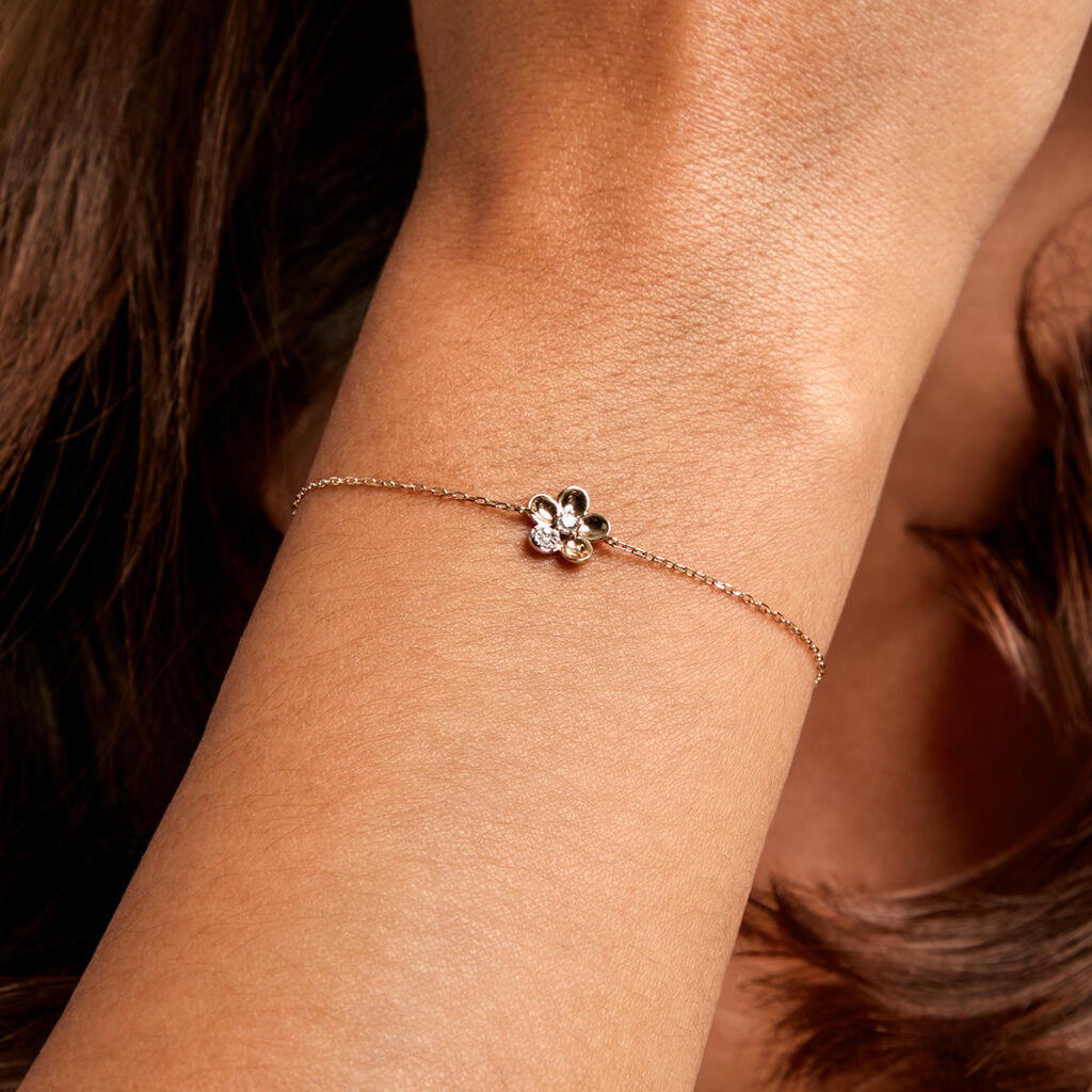 Bracelet Gjurd Or Jaune Oxyde De Zirconium - F&ecirc;te des m&egrave;res Femme | Histoire d&rsquo;Or