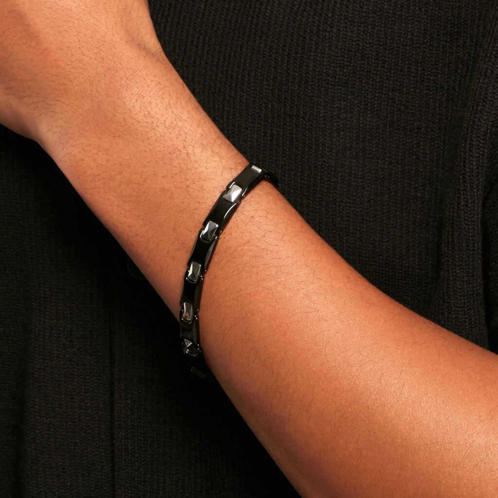 Bracelet Jourdan Halldor Acier Argent&eacute; - Bracelets Homme | Histoire d&rsquo;Or