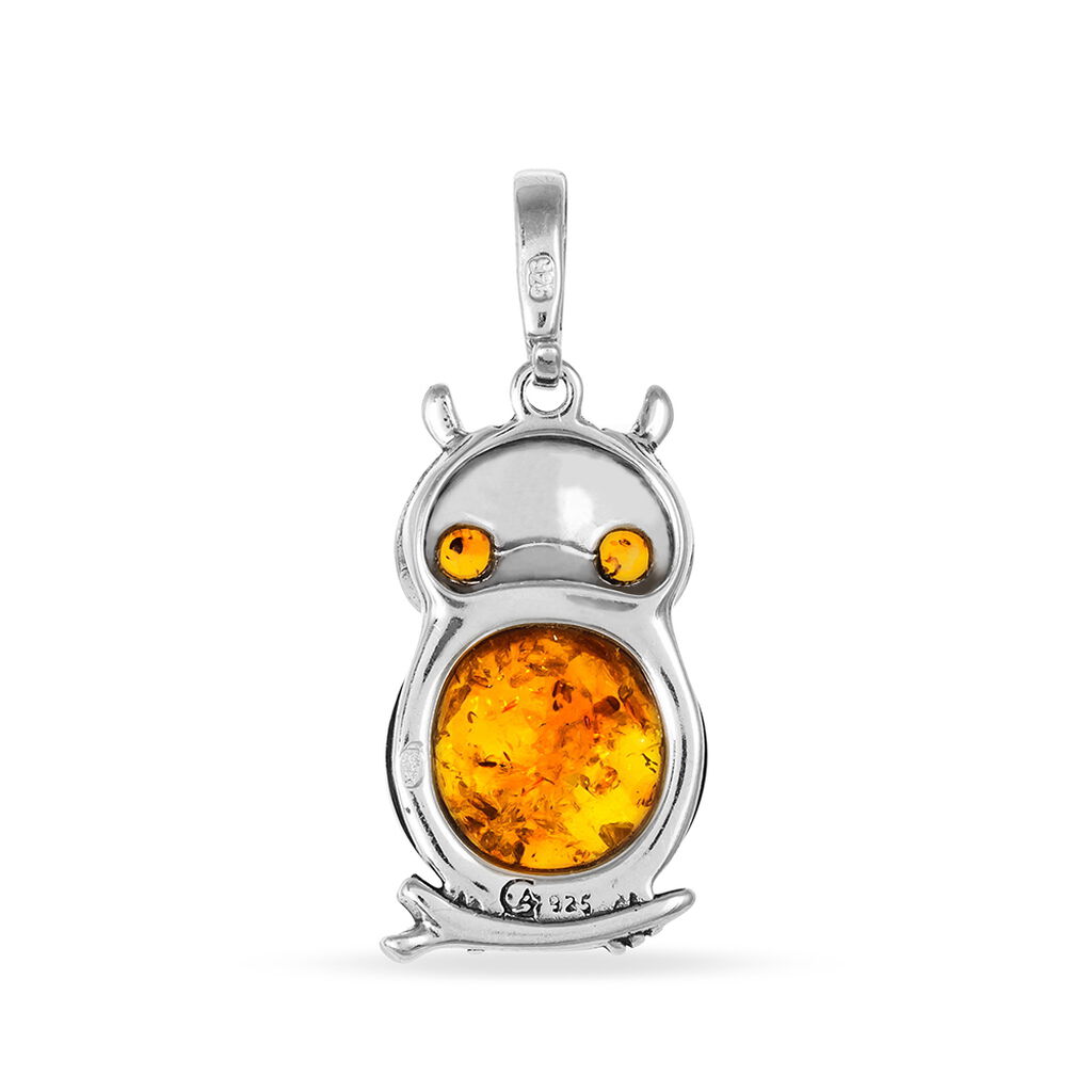 Pendentif Argent Blanc Benoite Ambre - Pendentifs Femme | Histoire d’Or