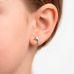 Boucles D'oreilles Puces Dauphinos Argent Blanc - Boucles d'oreilles fantaisie Enfant | Histoire d&rsquo;Or