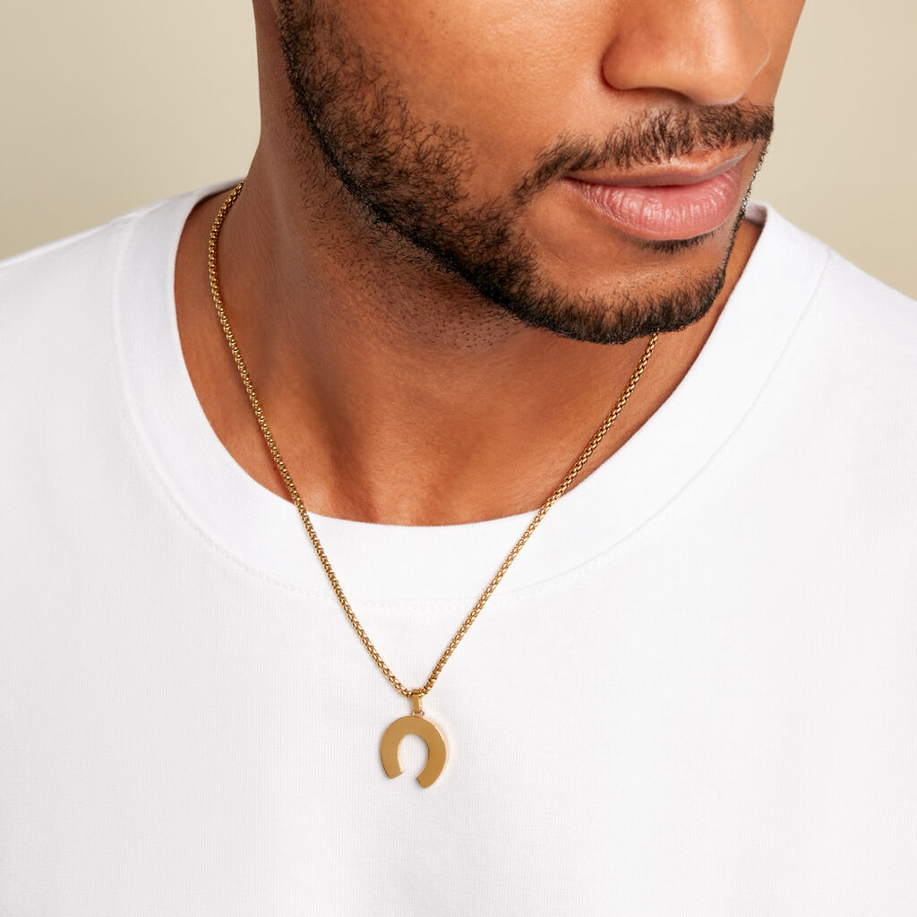 Collier Devy Acier Jaune - Colliers fantaisie Homme | Histoire d&rsquo;Or