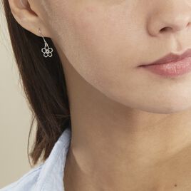 Boucles D'oreilles Pendantes Lucrezia Argent Blanc - Boucles d'oreilles fantaisie Femme | Histoire d’Or