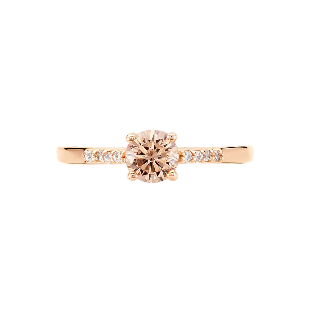 Bague Rio Argent Rose Oxyde De Zirconium - Bagues solitaires Femme | Histoire d’Or