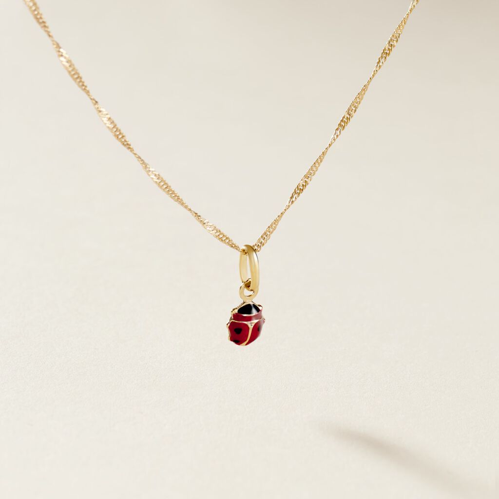 Pendentif Helidie Coccinelle Or Jaune - Pendentifs Enfant | Histoire d&rsquo;Or
