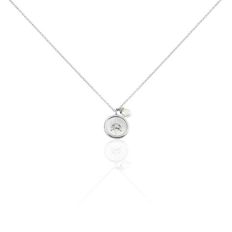 Collier Argent Glad Perle De Culture Oxydes De Zirconium - Colliers fantaisie Femme | Histoire d&rsquo;Or