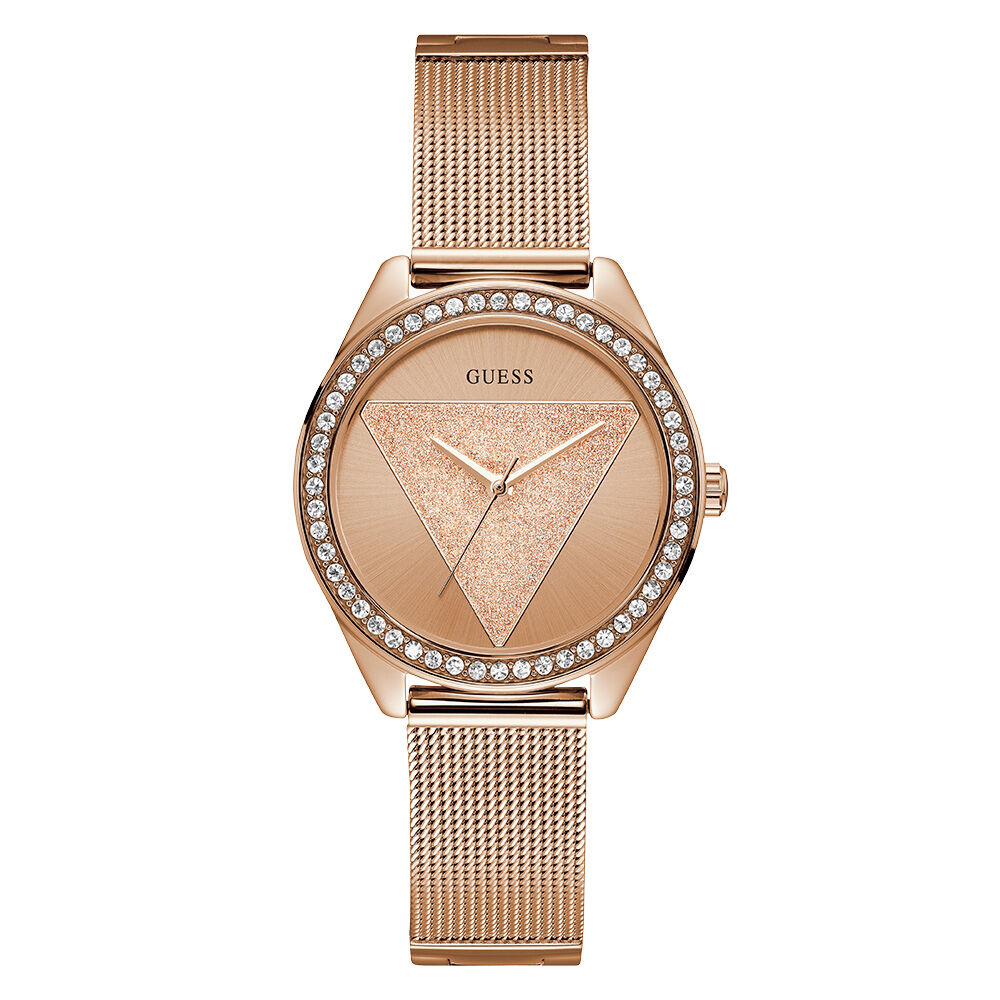 Montres Guess W1142L4 Acier Boucle déployante simple Strass Ronde Rose  Ronde - HIMFRQS5750 • Histoire d'Or