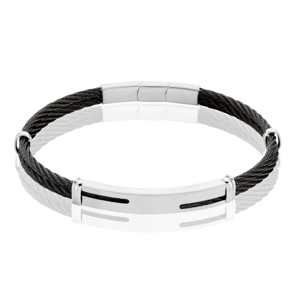 Bracelet Oscar Acier Blanc - Bracelets fantaisie Homme | Histoire d’Or