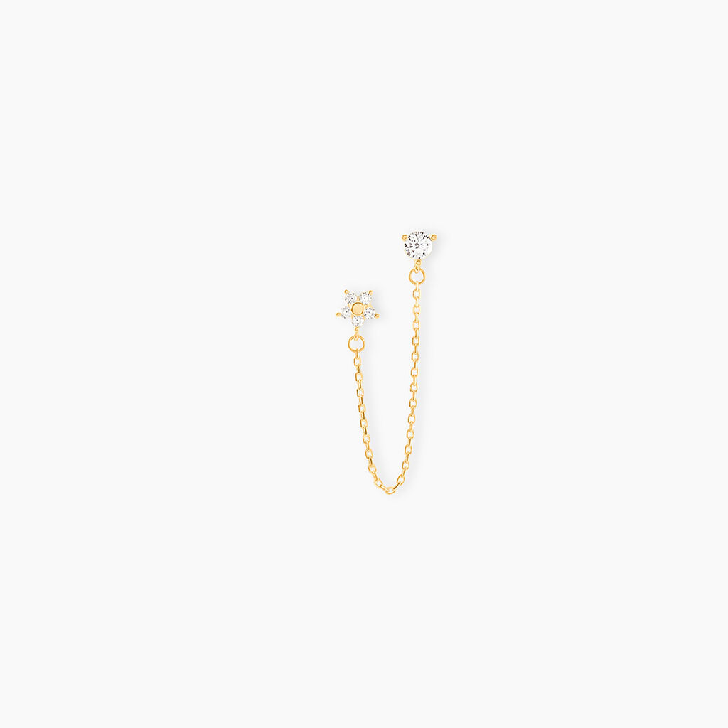 Bijou D'oreille Unitaire Candia Or Jaune Oxyde De Zirconium - Ear cuffs Femme | Histoire d’Or