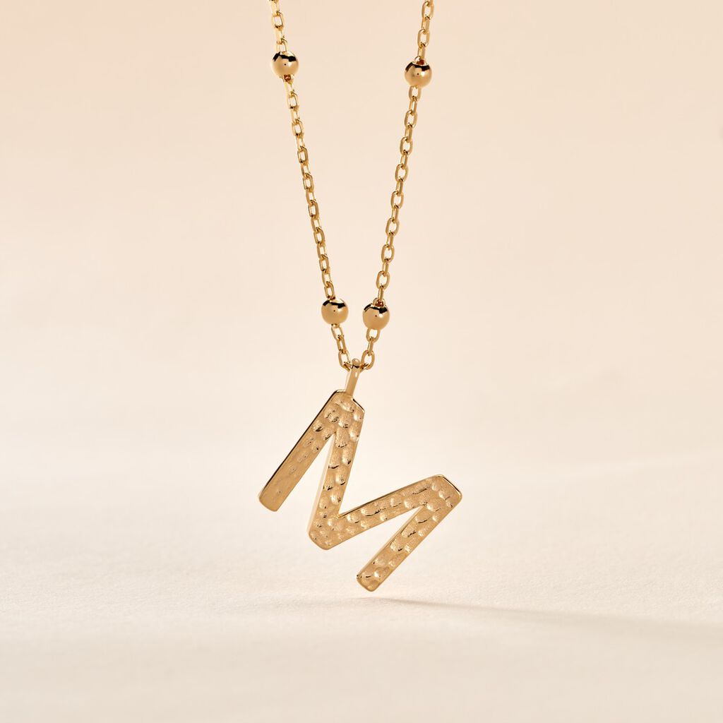 Collier Plaqu&eacute; Or Jaune Lettra - Colliers fantaisie Femme | Histoire d&rsquo;Or