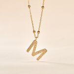 Collier Plaqu&eacute; Or Jaune Lettra - Colliers fantaisie Femme | Histoire d&rsquo;Or