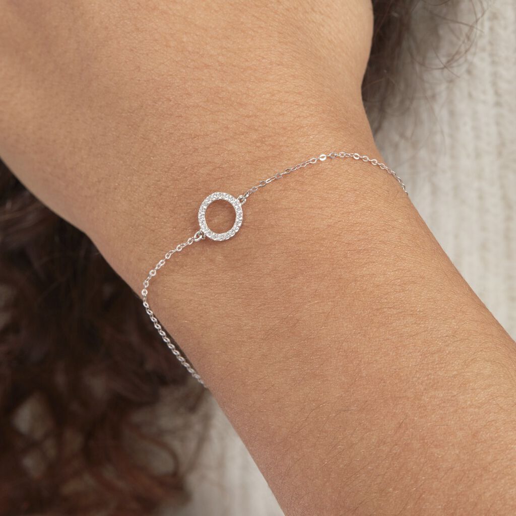 Bracelet Lim Or Blanc Oxyde De Zirconium - Bracelets Femme | Histoire d’Or