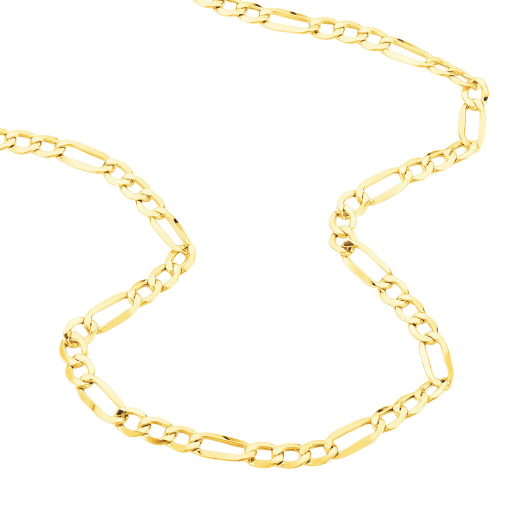 Collier Or Jaune Maille Altern&eacute;e - Chaines Homme | Histoire d&rsquo;Or