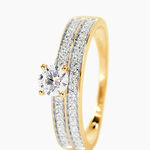 Bague Or Jaune Judita Oxyde De Zirconium - Bagues solitaires Femme | Histoire d&rsquo;Or