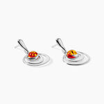 Boucles D'oreilles Argent Blanc Alanna Ambres - Boucles d'oreilles empierr&eacute;es Femme | Histoire d&rsquo;Or