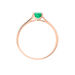 Bague Crista Or Rose Emeraude Et Diamant - Bagues solitaires Femme | Histoire d’Or