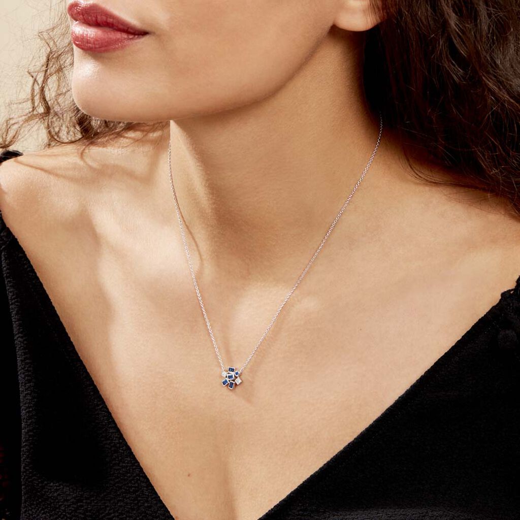 Collier Argent Iban Spinelles Oxydes De Zirconium - Colliers fantaisie Femme | Histoire d’Or