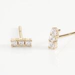 Boucles D'oreilles Puces Plaqu&eacute; Or Jaune Alodia Oxydes De Zirconium - Boucles d'oreilles fantaisie Femme | Histoire d&rsquo;Or