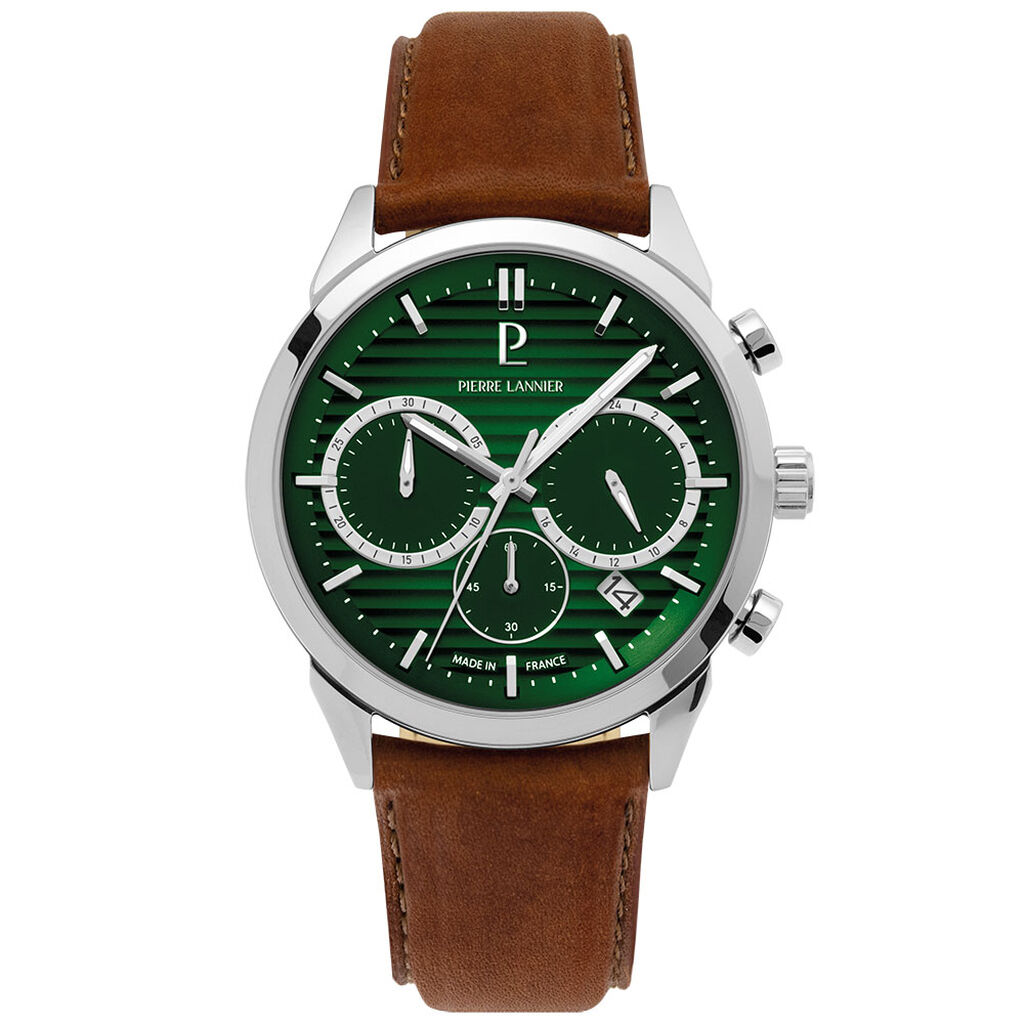 Montre Pierre Lannier Monarck Vert - Montres Homme | Histoire d&rsquo;Or