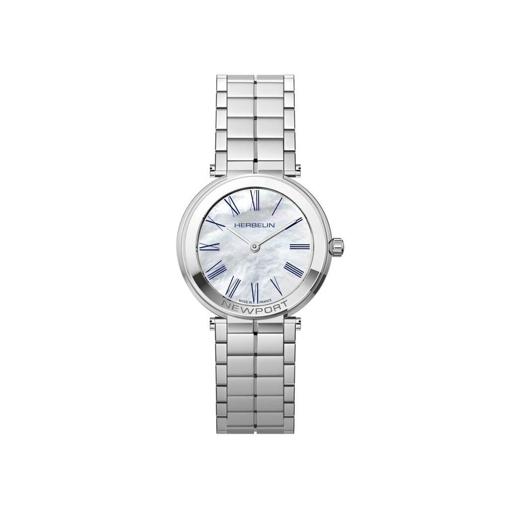 Montre Herbelin Newport Slim Nacre Blanche - Montres Femme | Histoire d’Or