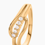 Bague Plaqu&eacute; Or Jaune Ciera Oxydes De Zirconium - Bagues avec pierre Femme | Histoire d&rsquo;Or