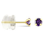 Boucles D'oreilles Puces Or Jaune Oxyde De Zirconium - Clous d'oreilles Femme | Histoire d&rsquo;Or