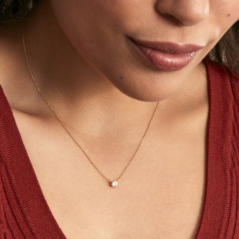 Collier Ponama Or Jaune Oxyde De Zirconium - Colliers Femme | Histoire d&rsquo;Or