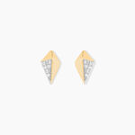 Boucles D'oreilles Puces Lizia Or Jaune Diamant - Clous d'oreilles Femme | Histoire d&rsquo;Or