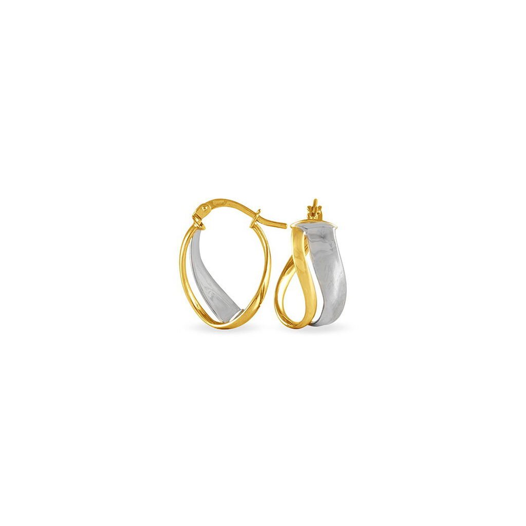 Créoles Ayliz Or Bicolore - Boucles d'oreilles créoles Femme | Histoire d’Or