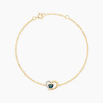 Bracelet Eliana Argent Dor&eacute; A L'Or 750/1000 Topaze Oxyde De Zirconium - Bracelets Pierre Femme | Histoire d&rsquo;Or