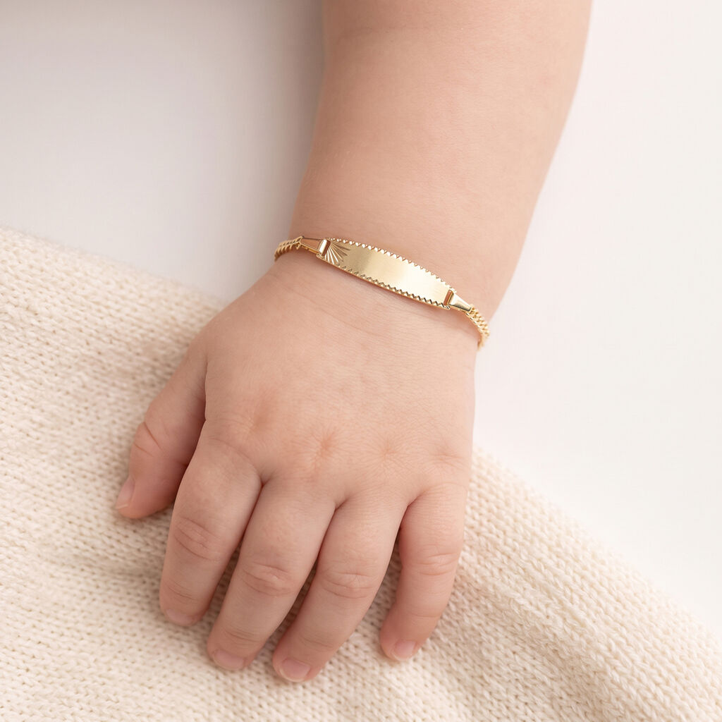 Bracelet Identite Bebe Or Jaune Eowyn - Bracelets Communion Enfant | Histoire d&rsquo;Or