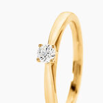 Bague Soltaire Iris Or Jaune Diamant - Bagues solitaires Femme | Histoire d&rsquo;Or