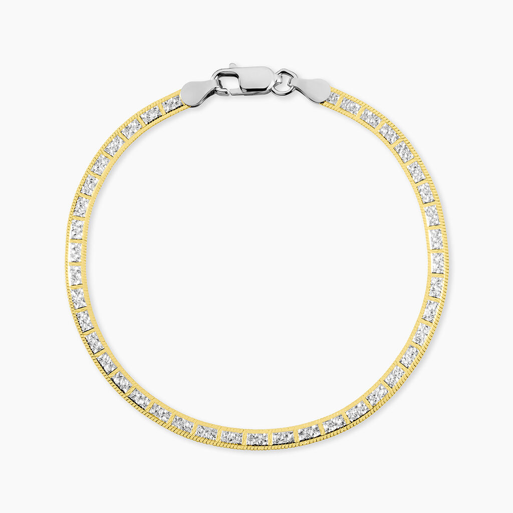 Bracelet Nuriaae Argent Jaune - Bracelets cha&icirc;ne Femme | Histoire d&rsquo;Or