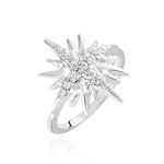 Bague Berta Argent Blanc Oxyde De Zirconium - Bagues avec pierre Femme | Histoire d&rsquo;Or