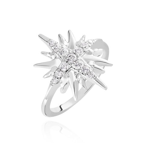 Bague Berta Argent Blanc Oxyde De Zirconium - Bagues avec pierre Femme | Histoire d&rsquo;Or