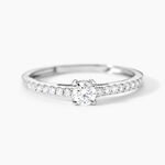 Bague Eliisa Platine Blanc Diamant - Bagues solitaires Femme | Histoire d&rsquo;Or