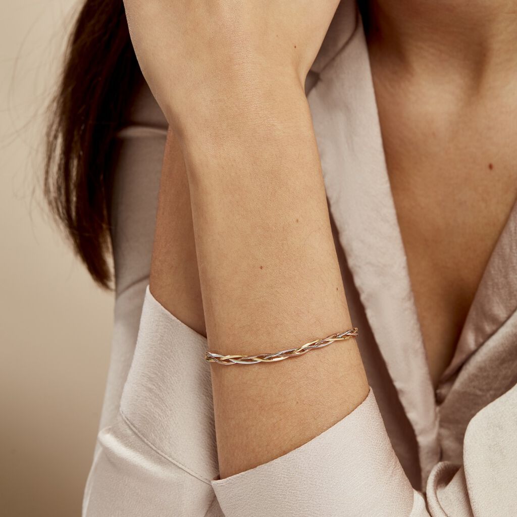 Bracelet Eira Argent Tricolore - Bracelets chaîne Femme | Histoire d’Or