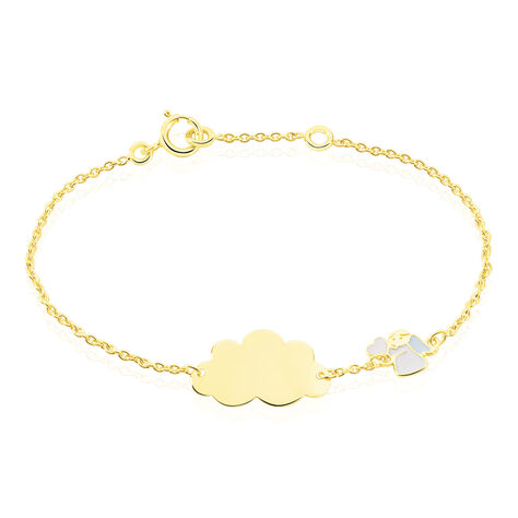 Bracelet Identité Ange Email Or Jaune - Bracelets Communion Enfant | Histoire d’Or