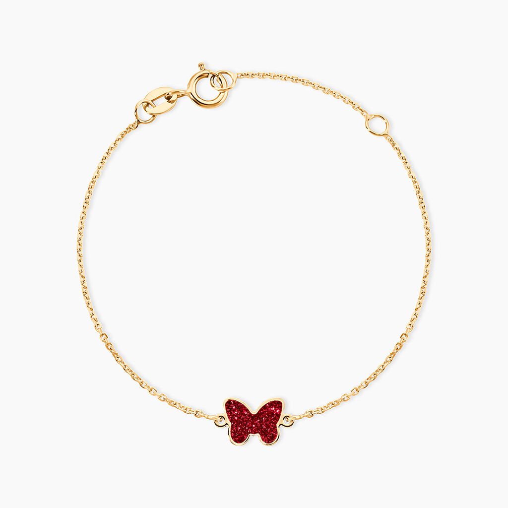 Bracelet Solena Papillon Or Jaune - Bracelets Enfant | Histoire d&rsquo;Or