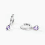 Cr&eacute;oles Jerusha Argent Blanc Oxyde De Zirconium - Boucles d'oreilles cr&eacute;oles Femme | Histoire d&rsquo;Or